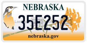 35E252  license plate in NE