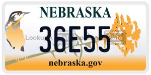 36E55  license plate in NE