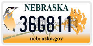 36G811  license plate in NE