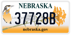 37728B  license plate in NE