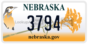 3794 license plate in Nebraska