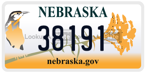 38191  license plate in NE