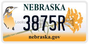 3875R  license plate in NE