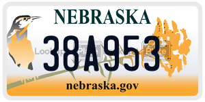 38A953  license plate in NE
