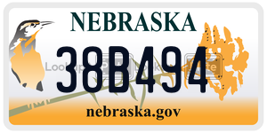 38B494  license plate in NE