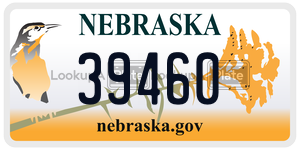 39460  license plate in NE