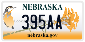 395AA  license plate in NE