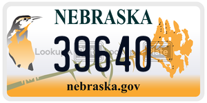 39640  license plate in NE