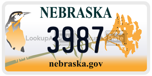 3987  license plate in NE