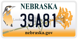 39A81  license plate in NE