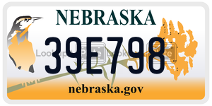 39E798  license plate in NE
