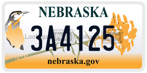 3A4125  license plate in NE