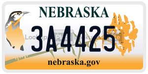 3A4425  license plate in NE