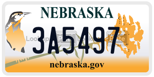 3A5497  license plate in NE