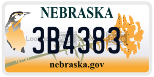 3B4383  license plate in NE