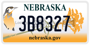 3B8327  license plate in NE