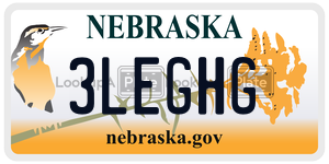 3LEGHG  license plate in NE