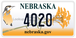 4020  license plate in NE
