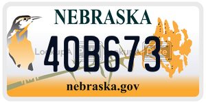 40B673  license plate in NE