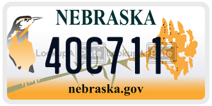 40C711  license plate in NE