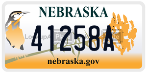 41258A  license plate in NE