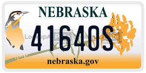 41640S  license plate in NE