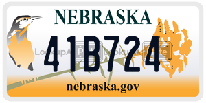 41B724  license plate in NE