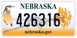 426316  license plate in NE