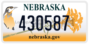 430587  license plate in NE