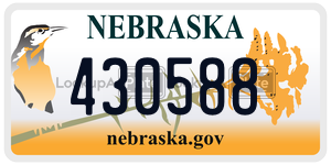 430588  license plate in NE