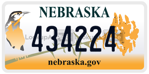 434224  license plate in NE
