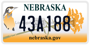 43A188 license plate in Nebraska