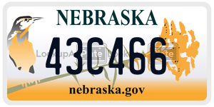 43C466  license plate in NE