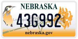 43G992 license plate in Nebraska