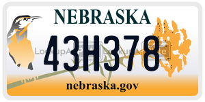 43H378  license plate in NE