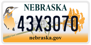 43X3070  license plate in NE