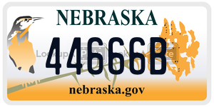 44666B  license plate in NE