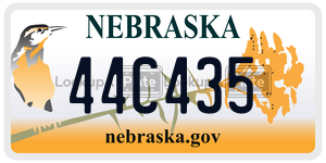 44C435  license plate in NE