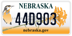 44D903 license plate in Nebraska
