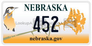 452  license plate in NE