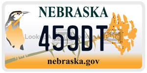 459DT  license plate in NE