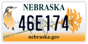 46E174  license plate in NE
