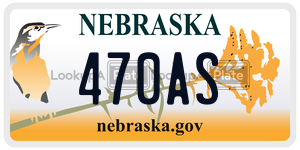 470AS  license plate in NE