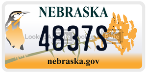 4837S  license plate in NE