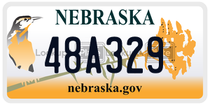 48A329  license plate in NE