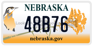 48B76  license plate in NE