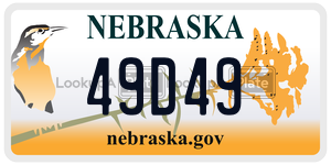 49D49  license plate in NE
