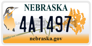 4A1497 license plate in Nebraska