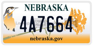 4A7664 license plate in Nebraska