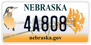 4A808  license plate in NE
